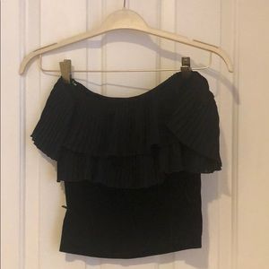 Black off shoulder top size 8